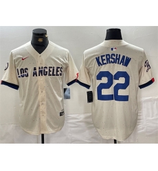 Men Los Angeles Dodgers 22 Clayton Kershaw Cream Stitched Baseball Jersey Men Los Angeles Dodgers 22 Clayton Kershaw Cream Stitched Baseball Jersey