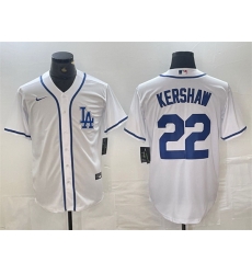 Men Los Angeles Dodgers 22 Clayton Kershaw White Cool Base Stitched Baseball Jersey Men Los Angeles Dodgers 22 Clayton Kershaw White Cool Base Stitched Baseball Jersey