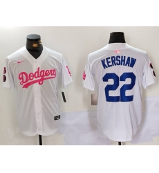 Men Los Angeles Dodgers 22 Clayton Kershaw White Pink Vin 26 Kobe Patch Stitched Baseball Jersey 6 Men Los Angeles Dodgers 22 Clayton Kershaw White Pink Vin 26 Kobe Patch Stitched Baseball Jersey 6