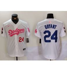Men Los Angeles Dodgers 24 Kobe Bryant White Pink Vin 26 Kobe Patch Stitched Baseball Jersey 3 Men Los Angeles Dodgers 24 Kobe Bryant White Pink Vin 26 Kobe Patch Stitched Baseball Jersey 3