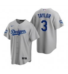 Men Los Angeles Dodgers 3 Chris Taylor Gray 2020 World Series Champions Replica Jersey Men Los Angeles Dodgers 3 Chris Taylor Gray 2020 World Series Champions Replica Jersey