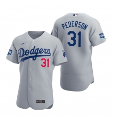 Men Los Angeles Dodgers 31 Joc Pederson Gray 2020 World Series Champions Flex Base Jersey Men Los Angeles Dodgers 31 Joc Pederson Gray 2020 World Series Champions Flex Base Jersey