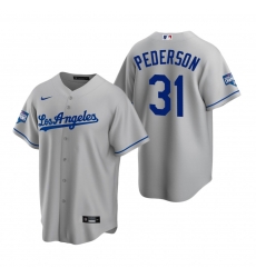 Men Los Angeles Dodgers 31 Joc Pederson Gray 2020 World Series Champions Road Replica Jersey Men Los Angeles Dodgers 31 Joc Pederson Gray 2020 World Series Champions Road Replica Jersey