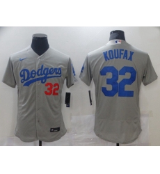 Men Los Angeles Dodgers 32 Koufax Grey Elite 2021 Nike MLB Jersey Men Los Angeles Dodgers 32 Koufax Grey Elite 2021 Nike MLB Jersey