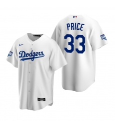 Men Los Angeles Dodgers 33 David Price White 2020 World Series Champions Replica Jersey Men Los Angeles Dodgers 33 David Price White 2020 World Series Champions Replica Jersey