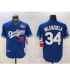 Men Los Angeles Dodgers 34 Toro Valenzuela Royal 2024 World Series 1981 Cooperstown Stitched Baseball Jersey Men Los Angeles Dodgers 34 Toro Valenzuela Royal 2024 World Series 1981 Cooperstown Stitched Baseball Jersey