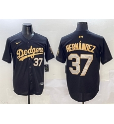 Men Los Angeles Dodgers 37 Teoscar Hernandez Black Gold Limited Stitched Baseball Jersey Men Los Angeles Dodgers 37 Teoscar Hernandez Black Gold Limited Stitched Baseball Jersey