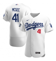 Men Los Angeles Dodgers 41 Jake McGee Men Nike White Home 2020 World Series Bound Flex Base Player MLB Jersey Men Los Angeles Dodgers 41 Jake McGee Men Nike White Home 2020 World Series Bound Flex Base Player MLB Jersey
