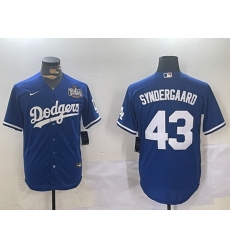 Men Los Angeles Dodgers 43 Noah Syndergaard Royal 2024 World Series Cool Base Stitched Baseball Jersey Men Los Angeles Dodgers 43 Noah Syndergaard Royal 2024 World Series Cool Base Stitched Baseball Jersey
