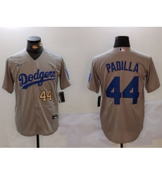 Men Los Angeles Dodgers 44 Vicente Padilla Grey Cool Base Stitched Baseball Jersey 10 Men Los Angeles Dodgers 44 Vicente Padilla Grey Cool Base Stitched Baseball Jersey 10