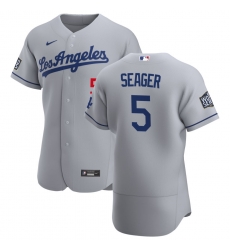 Men Los Angeles Dodgers 5 Corey Seager Men Nike Gray Road 2020 World Series Bound Flex Base Team MLB Jersey Men Los Angeles Dodgers 5 Corey Seager Men Nike Gray Road 2020 World Series Bound Flex Base Team MLB Jersey