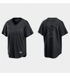 Men Los Angeles Dodgers 5 Freddie Freeman Black Pitch Black Fashion Replica Stitched Jersey Men Los Angeles Dodgers 5 Freddie Freeman Black Pitch Black Fashion Replica Stitched Jersey