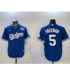 Men Los Angeles Dodgers 5 Freddie Freeman Blue 2024 World Series Cool Base Stitched Baseball Jersey Men Los Angeles Dodgers 5 Freddie Freeman Blue 2024 World Series Cool Base Stitched Baseball Jersey