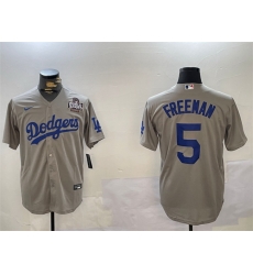 Men Los Angeles Dodgers 5 Freddie Freeman Grey 2024 World Series Cool Base Stitched Baseball Jersey Men Los Angeles Dodgers 5 Freddie Freeman Grey 2024 World Series Cool Base Stitched Baseball Jersey