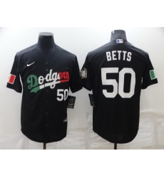 Men Los Angeles Dodgers 50 Mookie Betts Black Cool Base Stitched MLB Jersey Men Los Angeles Dodgers 50 Mookie Betts Black Cool Base Stitched MLB Jersey