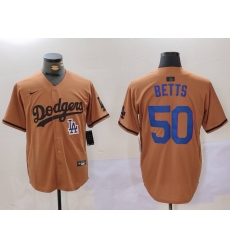 Men Los Angeles Dodgers 50 Mookie Betts Brown Cool Base Stitched Baseball Jersey 9 Men Los Angeles Dodgers 50 Mookie Betts Brown Cool Base Stitched Baseball Jersey 9
