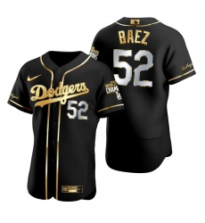Men Los Angeles Dodgers 52 Pedro Baez Black 2020 World Series Champions Golden Limited Jersey Men Los Angeles Dodgers 52 Pedro Baez Black 2020 World Series Champions Golden Limited Jersey