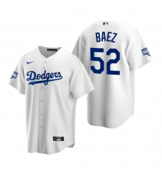 Men Los Angeles Dodgers 52 Pedro Baez White 2020 World Series Champions Replica Jersey Men Los Angeles Dodgers 52 Pedro Baez White 2020 World Series Champions Replica Jersey