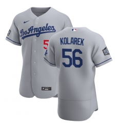 Men Los Angeles Dodgers 56 Adam Kolarek Men Nike Gray Road 2020 World Series Bound Flex Base Team MLB Jersey Men Los Angeles Dodgers 56 Adam Kolarek Men Nike Gray Road 2020 World Series Bound Flex Base Team MLB Jersey