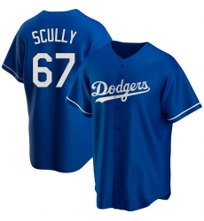 Men Los Angeles Dodgers 67 Vin Scully Blue Cool Base Stitched Baseball Jersey Men Los Angeles Dodgers 67 Vin Scully Blue Cool Base Stitched Baseball Jersey