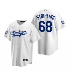 Men Los Angeles Dodgers 68 Ross Stripling White 2020 World Series Champions Replica Jersey Men Los Angeles Dodgers 68 Ross Stripling White 2020 World Series Champions Replica Jersey