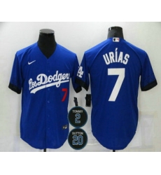 Men Los Angeles Dodgers 7 Julio Urias Blue 2 20 Patch City Connect Number Cool Base Stitched Jersey Men Los Angeles Dodgers 7 Julio Urias Blue 2 20 Patch City Connect Number Cool Base Stitched Jersey
