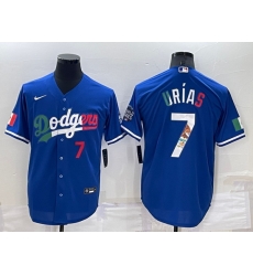 Men Los Angeles Dodgers 7 Julio Urias Royal Mexico Cool Base Stitched Baseball Jersey Men Los Angeles Dodgers 7 Julio Urias Royal Mexico Cool Base Stitched Baseball Jersey