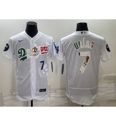 Men Los Angeles Dodgers 7 Julio Urias White With Vin Scully Patch Flex Base Stitched Baseball Jersey Men Los Angeles Dodgers 7 Julio Urias White With Vin Scully Patch Flex Base Stitched Baseball Jersey