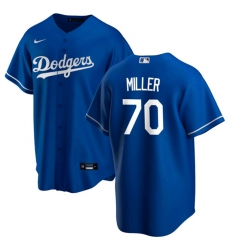 Men Los Angeles Dodgers 70 Bobby Miller Blue Cool Base Stitched Baseball Jersey Men Los Angeles Dodgers 70 Bobby Miller Blue Cool Base Stitched Baseball Jersey