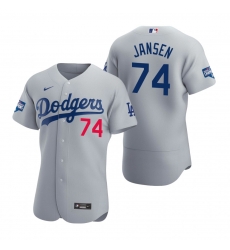 Men Los Angeles Dodgers 74 Kenley Jansen Gray 2020 World Series Champions Flex Base Jersey Men Los Angeles Dodgers 74 Kenley Jansen Gray 2020 World Series Champions Flex Base Jersey