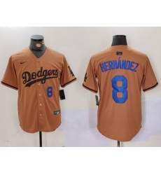 Men Los Angeles Dodgers 8 Kik E9 Hernandez Brown Cool Base Stitched Baseball Jersey 9 Men Los Angeles Dodgers 8 Kik E9 Hernandez Brown Cool Base Stitched Baseball Jersey 9