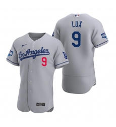 Men Los Angeles Dodgers 9 Gavin Lux Gray 2020 World Series Champions Road Flex Base Jersey Men Los Angeles Dodgers 9 Gavin Lux Gray 2020 World Series Champions Road Flex Base Jersey