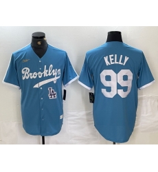 Men Los Angeles Dodgers 99 Joe Kelly Light Blue Throwback Cool Base Stitched Baseball Jerseys Men Los Angeles Dodgers 99 Joe Kelly Light Blue Throwback Cool Base Stitched Baseball Jerseys