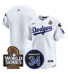 Men Los Angeles Dodgers Blank White 2024 World Series With Fernando Memorial Patch Limited Stitched Baseball Jersey Men Los Angeles Dodgers Blank White 2024 World Series With Fernando Memorial Patch Limited Stitched Baseball Jersey