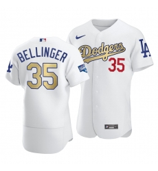 Men Los Angeles Dodgers Cody Bellinger 35 2021 Gold Program Patch Authentic Jersey White Men Los Angeles Dodgers Cody Bellinger 35 2021 Gold Program Patch Authentic Jersey White