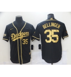Men Los Angeles Dodgers Cody Bellinger 35 Black Gold MLB Stitched Jersey Men Los Angeles Dodgers Cody Bellinger 35 Black Gold MLB Stitched Jersey