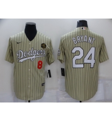 Men Los Angeles Dodgers Front 8 Back 24 Kobe Bryant Cream With KB Patch Cool Base Stitched jersey Men Los Angeles Dodgers Front 8 Back 24 Kobe Bryant Cream With KB Patch Cool Base Stitched jersey
