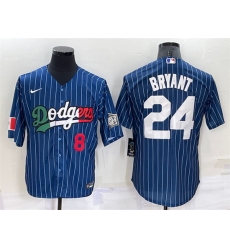 Men Los Angeles Dodgers Front 8 Back 24 Kobe Bryant Navy Mexico World Series Cool Base Stitched Baseball Jersey Men Los Angeles Dodgers Front 8 Back 24 Kobe Bryant Navy Mexico World Series Cool Base Stitched Baseball Jersey