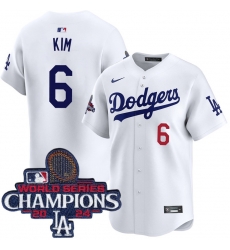 Men Los Angeles Dodgers Hyeseong Kim #6 Home Limited World Series Champions Jersey Men Los Angeles Dodgers Hyeseong Kim #6 Home Limited World Series Champions Jersey