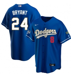 Men Los Angeles Dodgers Kobe Bryant Championship Gold Trim Blue Limited All Stitched Flex Base Jersey Men Los Angeles Dodgers Kobe Bryant Championship Gold Trim Blue Limited All Stitched Flex Base Jersey