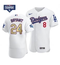 Men Los Angeles Dodgers Kobe Bryant Gold Program Designed Edition White Flex Base Stitched Jersey Men Los Angeles Dodgers Kobe Bryant Gold Program Designed Edition White Flex Base Stitched Jersey
