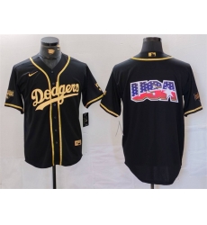 Men Los Angeles Dodgers Team Big Logo Black Gold Cool Base With Patch Stitched Baseball Jersey 1 Men Los Angeles Dodgers Team Big Logo Black Gold Cool Base With Patch Stitched Baseball Jersey 1