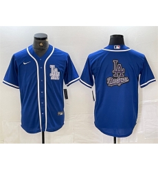 Men Los Angeles Dodgers Team Big Logo Blue Cool Base Stitched Baseball Jersey 2 Men Los Angeles Dodgers Team Big Logo Blue Cool Base Stitched Baseball Jersey 2