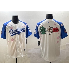 Men Los Angeles Dodgers Team Big Logo White Royal 2025 Tokyo Series Limited Stitched Baseball Jersey 001 Men Los Angeles Dodgers Team Big Logo White Royal 2025 Tokyo Series Limited Stitched Baseball Jersey 001