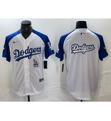 Men Los Angeles Dodgers big logo White Blue Vin Patch Cool Base Stitched Baseball Jersey 15 Men Los Angeles Dodgers big logo White Blue Vin Patch Cool Base Stitched Baseball Jersey 15