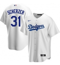 Men Men Los Angeles Dodgers 31 Max Scherzer White Home Cool Base Jersey Men Men Los Angeles Dodgers 31 Max Scherzer White Home Cool Base Jersey