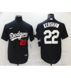 Men Nike Los Angeles Dodgers 22 Clayton Kershaw Black Authentic Jersey Men Nike Los Angeles Dodgers 22 Clayton Kershaw Black Authentic Jersey