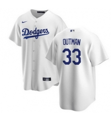 Men's Los Angeles Dodgers #33 James Outman White Cool Base Stitched Baseball Jersey Men's Los Angeles Dodgers #33 James Outman White Cool Base Stitched Baseball Jersey