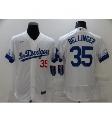 Men's Los Angeles Dodgers #35 Cody Bellinger White Elite City Player Jersey Men's Los Angeles Dodgers #35 Cody Bellinger White Elite City Player Jersey
