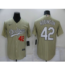 Men's Los Angeles Dodgers #42 Jackie Robinson Cream Pinstripe Stitched MLB Cool Base Nike Jersey Men's Los Angeles Dodgers #42 Jackie Robinson Cream Pinstripe Stitched MLB Cool Base Nike Jersey